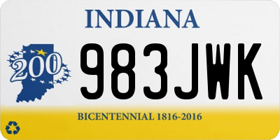 IN license plate 983JWK