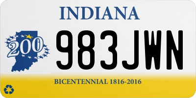 IN license plate 983JWN