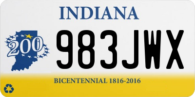 IN license plate 983JWX