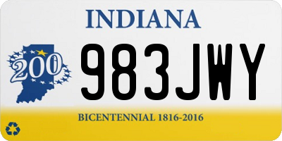 IN license plate 983JWY