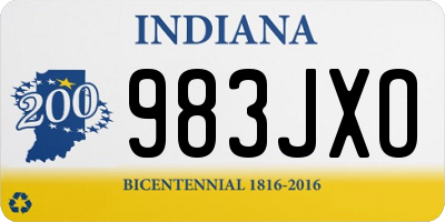 IN license plate 983JXO