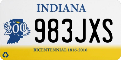 IN license plate 983JXS