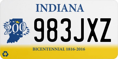 IN license plate 983JXZ