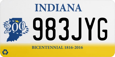 IN license plate 983JYG