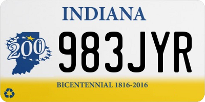 IN license plate 983JYR