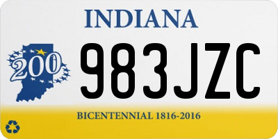 IN license plate 983JZC