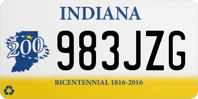 IN license plate 983JZG