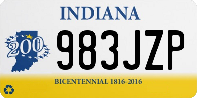 IN license plate 983JZP