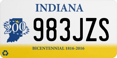 IN license plate 983JZS