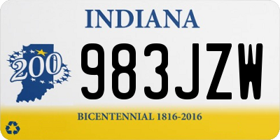 IN license plate 983JZW