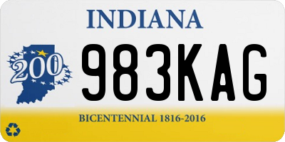 IN license plate 983KAG