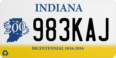 IN license plate 983KAJ