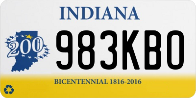 IN license plate 983KBO