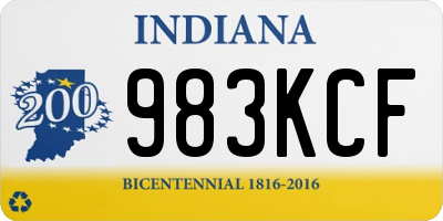 IN license plate 983KCF