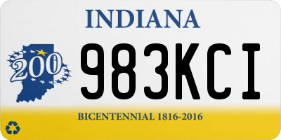 IN license plate 983KCI