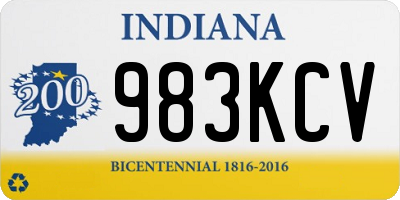 IN license plate 983KCV