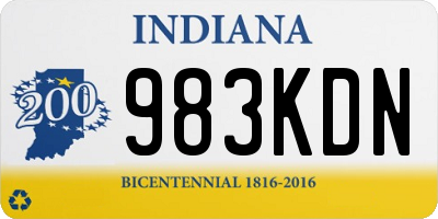 IN license plate 983KDN