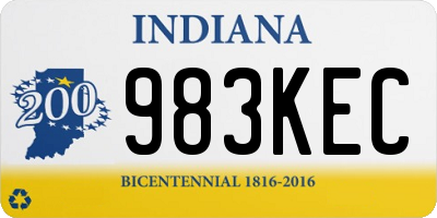 IN license plate 983KEC