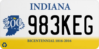 IN license plate 983KEG