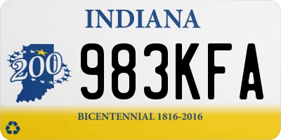 IN license plate 983KFA