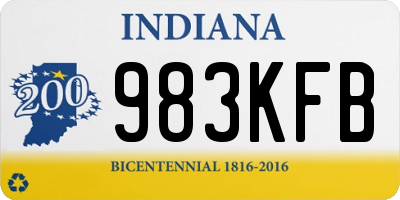 IN license plate 983KFB