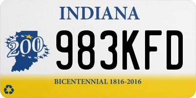 IN license plate 983KFD