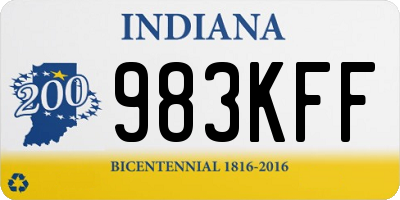 IN license plate 983KFF