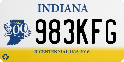 IN license plate 983KFG