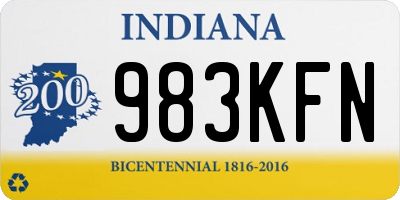 IN license plate 983KFN