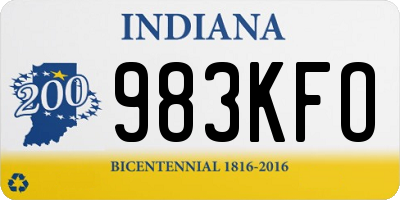 IN license plate 983KFO