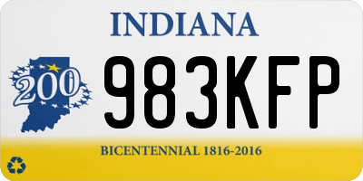 IN license plate 983KFP