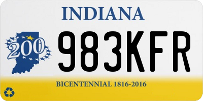 IN license plate 983KFR