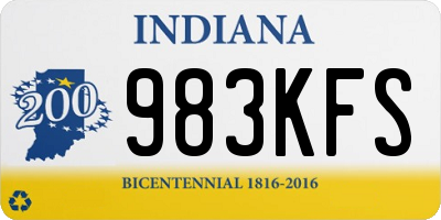 IN license plate 983KFS