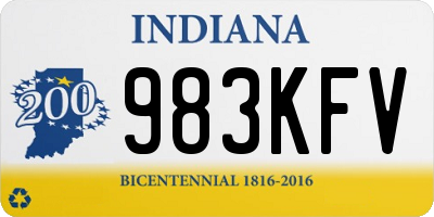 IN license plate 983KFV