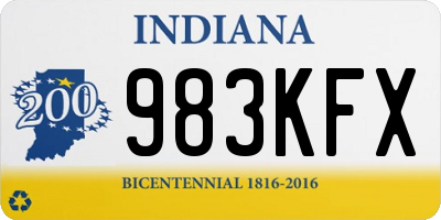 IN license plate 983KFX