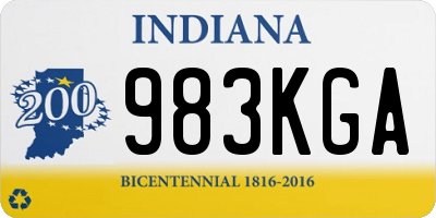 IN license plate 983KGA