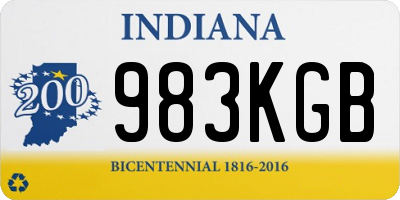 IN license plate 983KGB