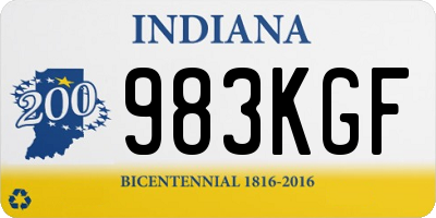 IN license plate 983KGF