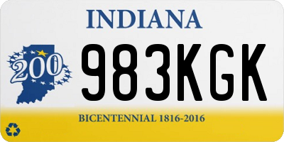 IN license plate 983KGK