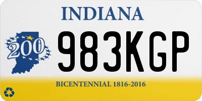 IN license plate 983KGP