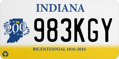 IN license plate 983KGY