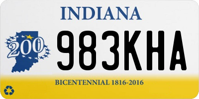 IN license plate 983KHA