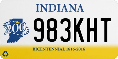 IN license plate 983KHT