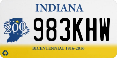 IN license plate 983KHW