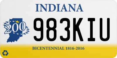 IN license plate 983KIU