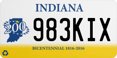 IN license plate 983KIX