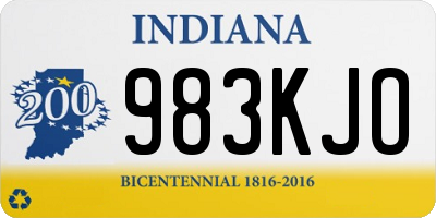 IN license plate 983KJO
