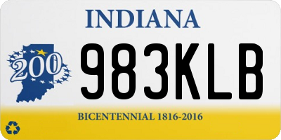 IN license plate 983KLB