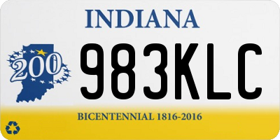 IN license plate 983KLC