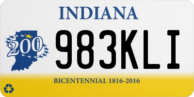 IN license plate 983KLI